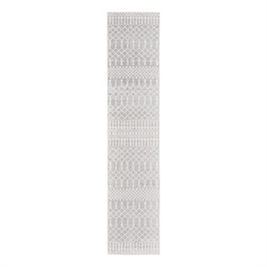 Nourison Astra Machine Washable 2'2&quot x 10' Grey Bohemian Indoor Rug