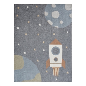 Nourison Astra Machine Washable 6'7&quot x 9' Sky Blue Indoor Rug