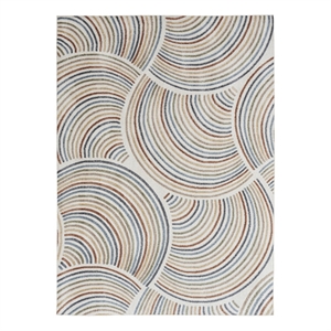 Nourison Astra Machine Washable 7'10&quot x 10' Ivory/Multi Mid-Century Indoor Rug