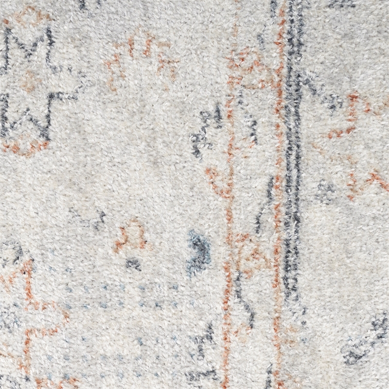 Nourison Home Astra Machine Washable 7' x 9' Light Blue Fabric Area Rug