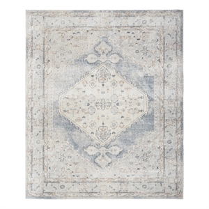 Nourison Home Astra Machine Washable 8' x 10' Light Blue Fabric Area Rug