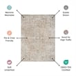 Nourison Home Astra Machine Washable 9' x 12' Light Blue Fabric Area Rug