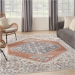 Nourison Astra Machine Washable 9' x 12' Gray/Multi Fabric Indoor Rug