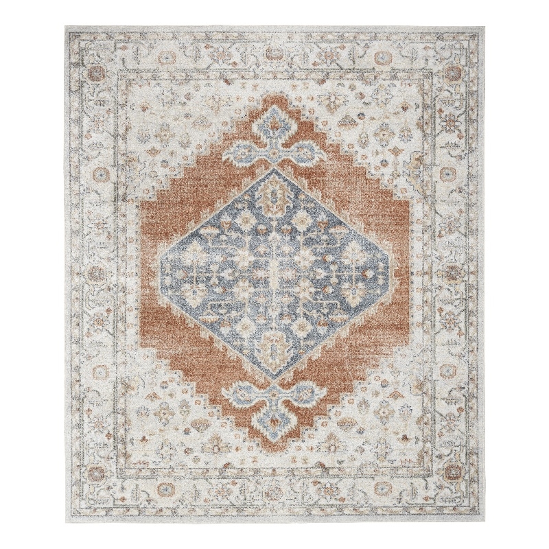 Nourison Astra Machine Washable 9' x 12' Gray/Multi Fabric Indoor Rug