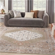 Nourison Astra Machine Washable 9' x 12' Sage Multi Vintage Fabric Indoor Rug