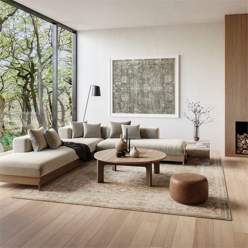 Nourison Home Astra Machine Washable 8' x 10' Sage Multicolor Fabric Area Rug