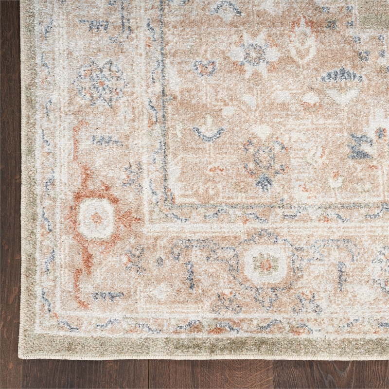 Nourison Home Astra Machine Washable 7' x 9' Sage Multicolor Fabric Area Rug