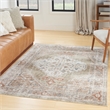 Nourison Home Astra Machine Washable 7' x 9' Sage Multicolor Fabric Area Rug