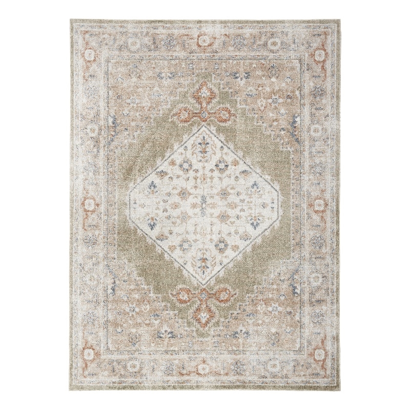 Nourison Home Astra Machine Washable 7' x 9' Sage Multicolor Fabric Area Rug