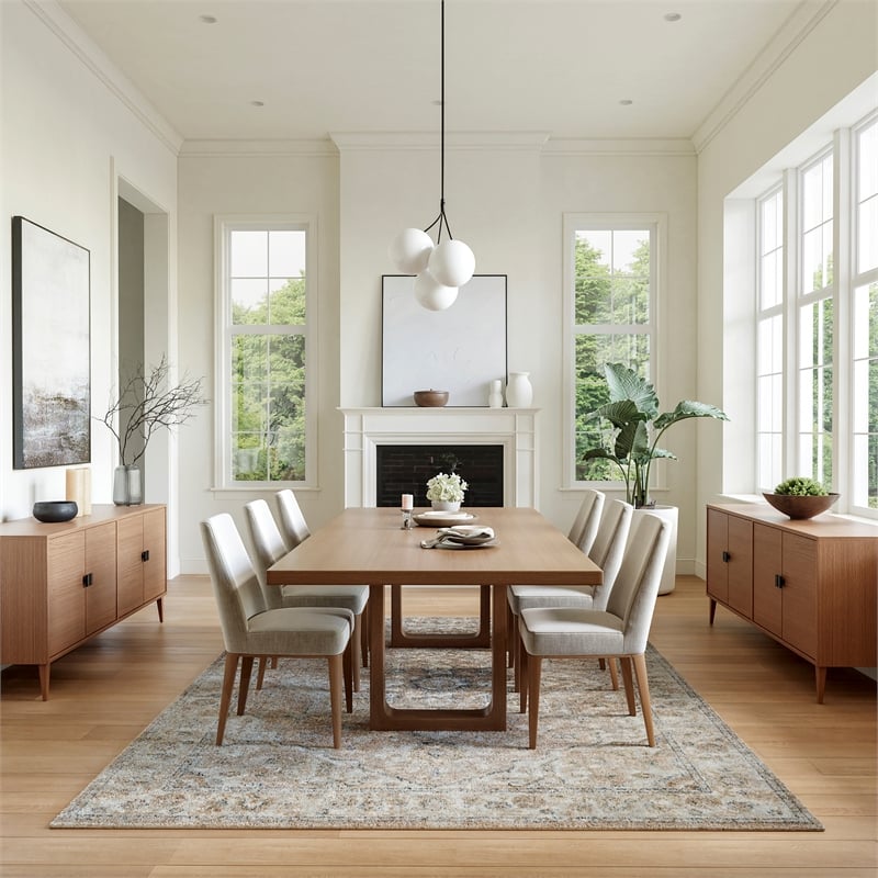 Nourison Home Astra Machine Washable 9' x 12' Beige Fabric Area Rug