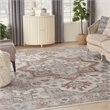 Astra Machine Washable Fabric  9' x 12' Gray Multi-color Vintage Indoor Rug