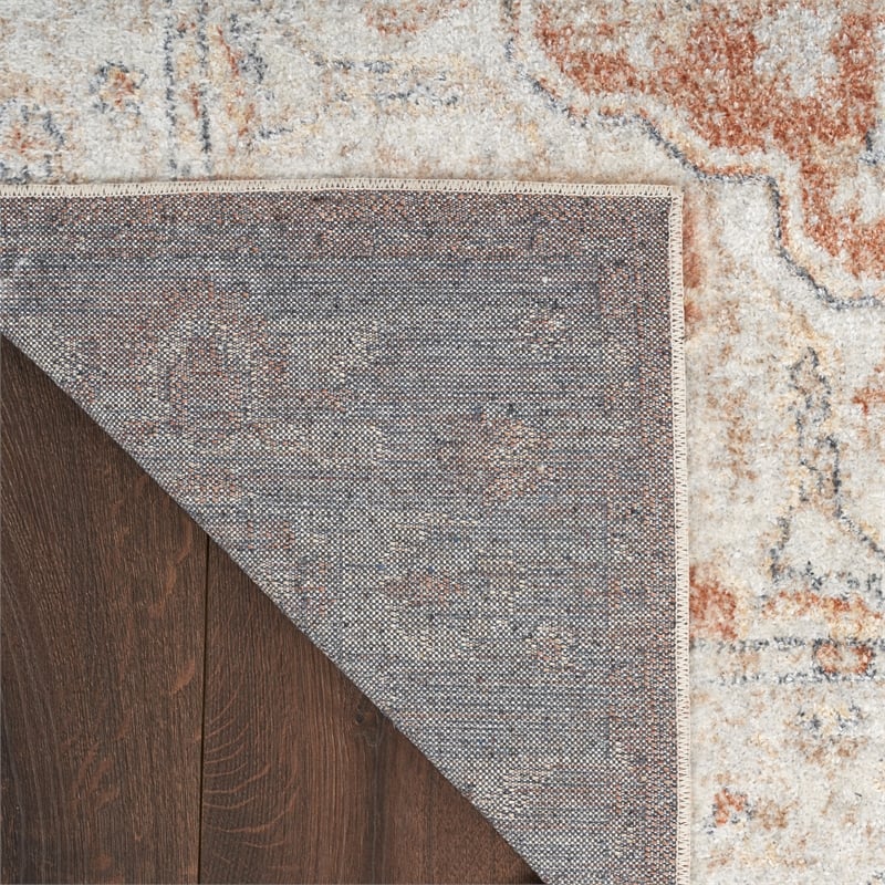 Nourison Astra Machine Washable 9' x 12' Gold/Multicolor Vintage Indoor Rug