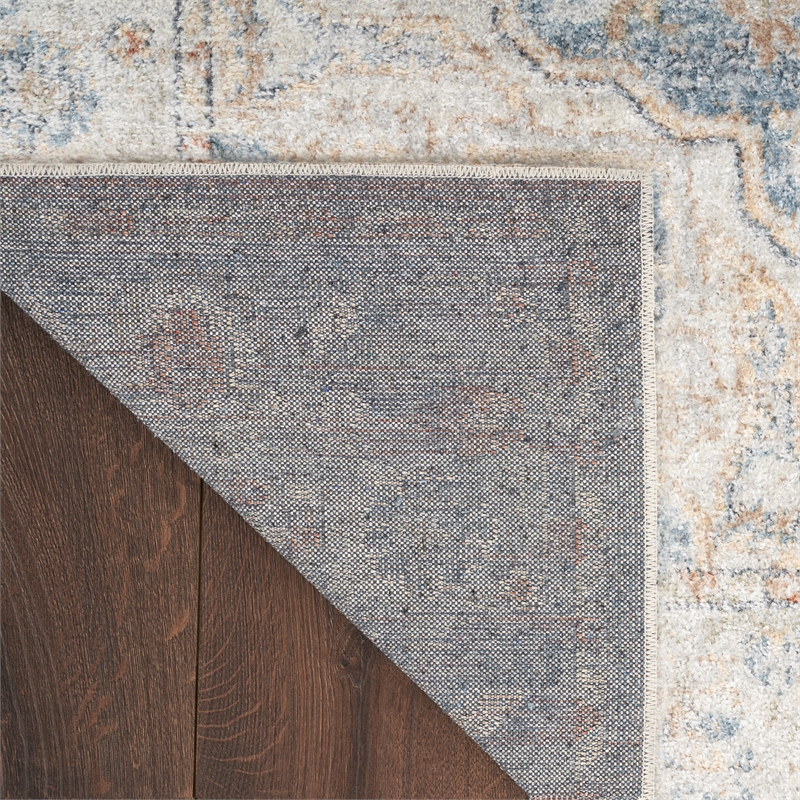 Nourison Astra Machine Washable 4' x 6' Denim Multi Vintage Indoor Rug