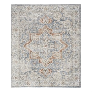 Nourison Astra Machine Washable 7'10&quot x 10' Denim Multi Vintage Indoor Rug