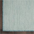 Nourison Courtyard 5' x Square Ivory Aqua Fabric Modern Area Rug (5' Square)