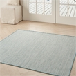Nourison Courtyard 5' x Square Ivory Aqua Fabric Modern Area Rug (5' Square)