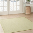 Nourison Courtyard 4' x Square Ivory Green Fabric Modern Area Rug (4' Square)
