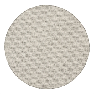 Nourison Courtyard 4' x Round Ivory Silver Fabric Modern Area Rug (4' Round)