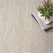 Nourison Courtyard 6' x Square Ivory Silver Fabric Modern Area Rug (6' Square)