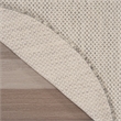 Nourison Courtyard 8' x Round Ivory Silver Fabric Modern Area Rug (8' Round)