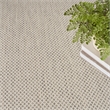 Nourison Courtyard 8' x Round Ivory Silver Fabric Modern Area Rug (8' Round)