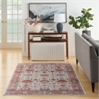 Nourison Fulton 8' x 10' Fabric Beige Multicolor Vintage Flatweave Indoor Rug