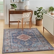 Nourison Fulton 5' x 7' Fabric Blue Vintage Flatweave Indoor Rug