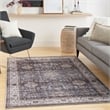 Nourison Fulton 5' x 7' Fabric Charcoal Gray Vintage Flatweave Indoor Rug