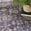 Nourison Fulton 5' x 7' Fabric Charcoal Gray Vintage Flatweave Indoor Rug