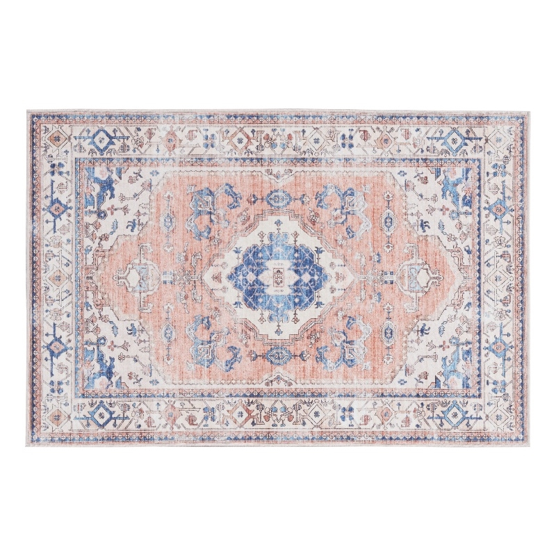 Nourison Fulton 2' x 3' Fabric Coral Orange Vintage Flatweave Indoor Rug