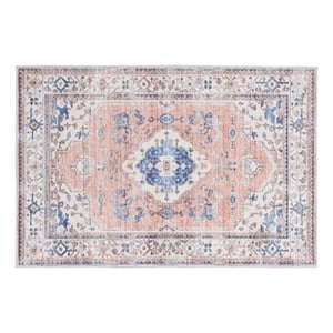 Nourison Fulton 2' x 3' Fabric Coral Orange Vintage Flatweave Indoor Rug