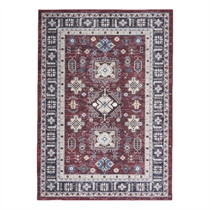 Nourison Fulton 7'10&quot x 9'10&quot Fabric Red Vintage Flatweave Indoor Rug