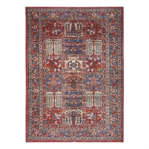 Nourison Fulton 7'10&quot x 9'10&quot Fabric Red Vintage Flatweave Indoor Rug