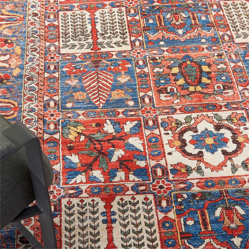 Nourison Fulton 5' x 7' Fabric Red Vintage Flatweave Indoor Rug