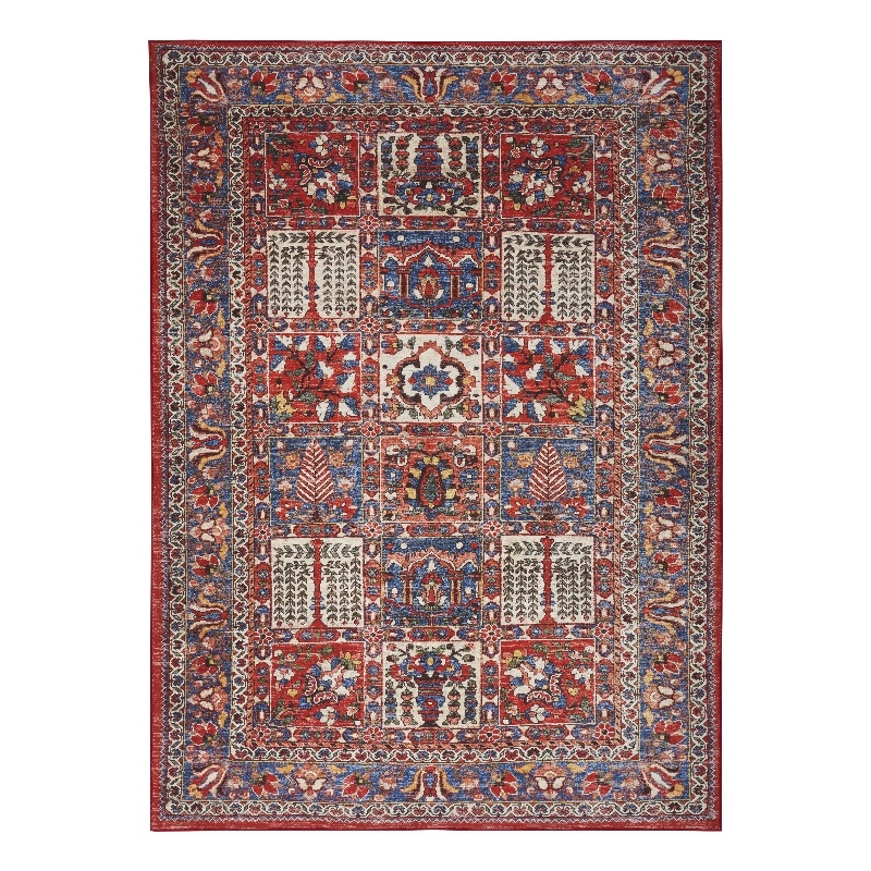 Nourison Fulton 5' x 7' Fabric Red Vintage Flatweave Indoor Rug