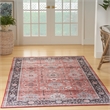 Nourison Fulton 5' x 7' Fabric Brick Red Vintage Flatweave Indoor Rug