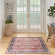 Nourison Fulton 5' x 7' Fabric Brick Red Vintage Flatweave Indoor Rug