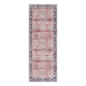 Nourison Fulton 1'10&quot x 5' Fabric Rust RedVintage Flatweave Indoor Rug