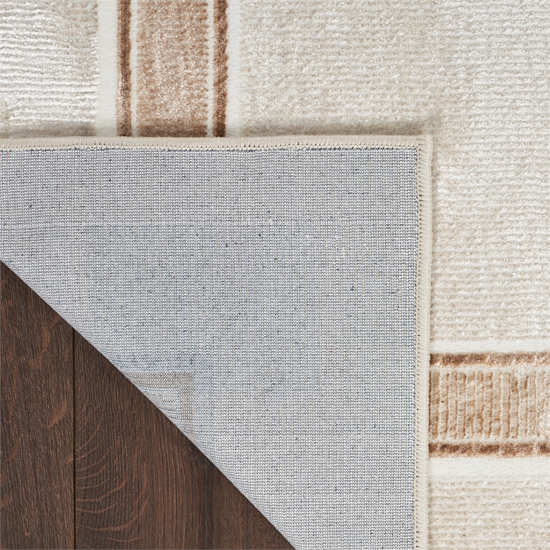 Nourison Glam 9' x 12' Ivory Cream Contemporary Indoor Rug