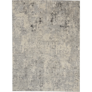 Nourison Rustic Textures 9'3&quot x 12'9&quot Grey/Beige Modern Indoor Rug