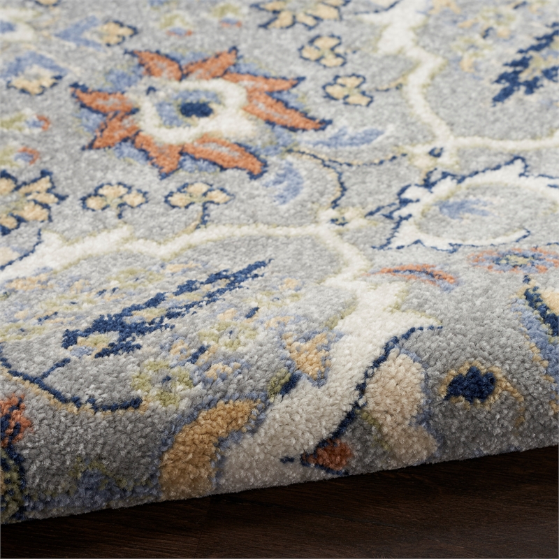 Nourison Allur 6' x 9' Gray Fabric Bohemian Area Rug (6' x 9')