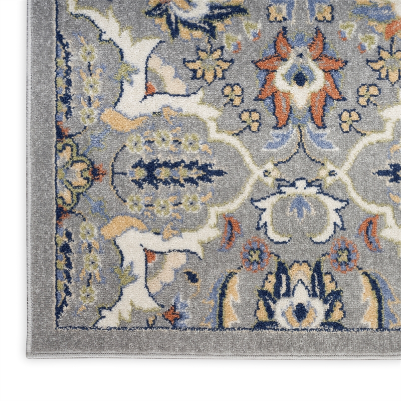 Nourison Allur 4' x 6' Gray Fabric Bohemian Area Rug (4' x 6')