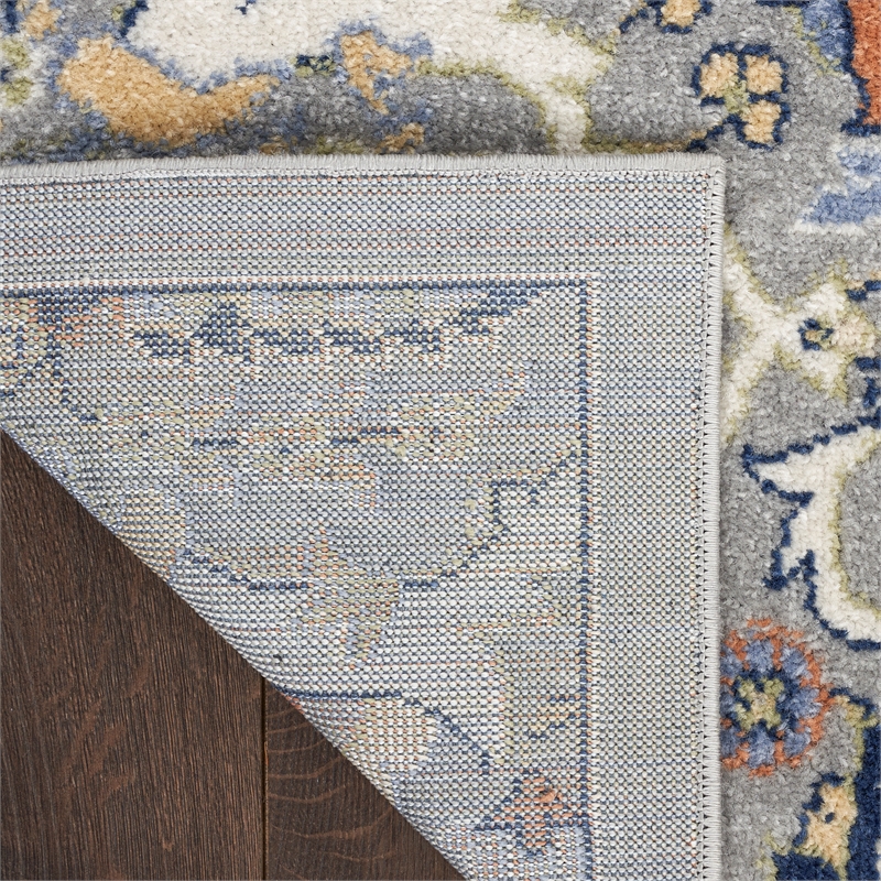 Nourison Allur 4' x 6' Gray Fabric Bohemian Area Rug (4' x 6')