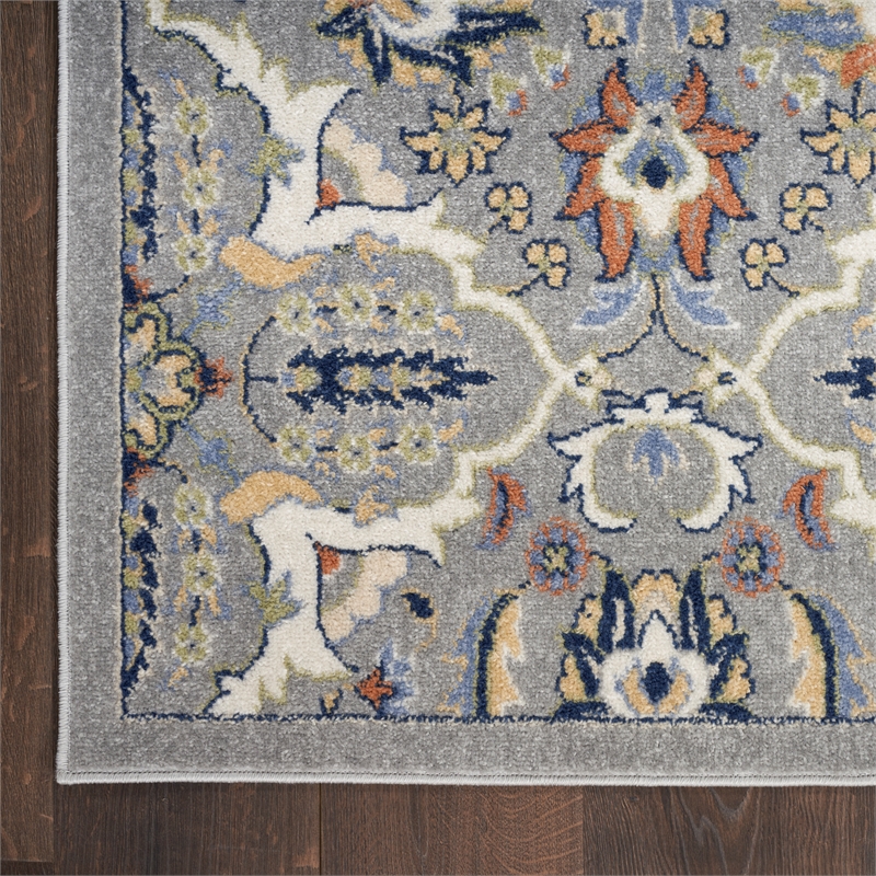 Nourison Allur 4' x 6' Gray Fabric Bohemian Area Rug (4' x 6')