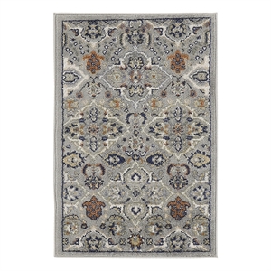 Nourison Allur 3' x 5' Gray Fabric Bohemian Area Rug (3' x 5')