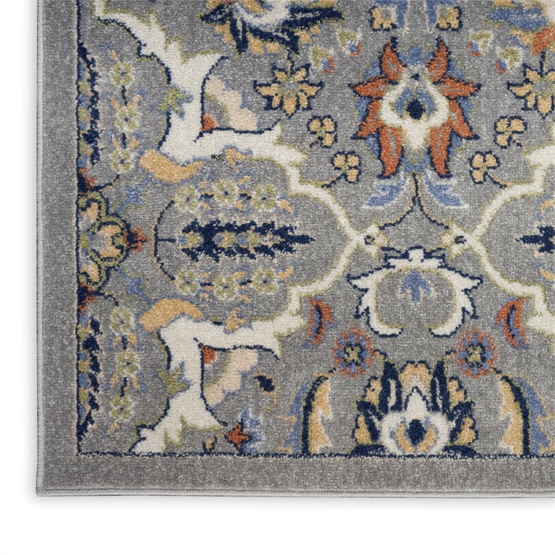 Nourison Allur 9' x 12' Gray Fabric Bohemian Area Rug (9' x 12')
