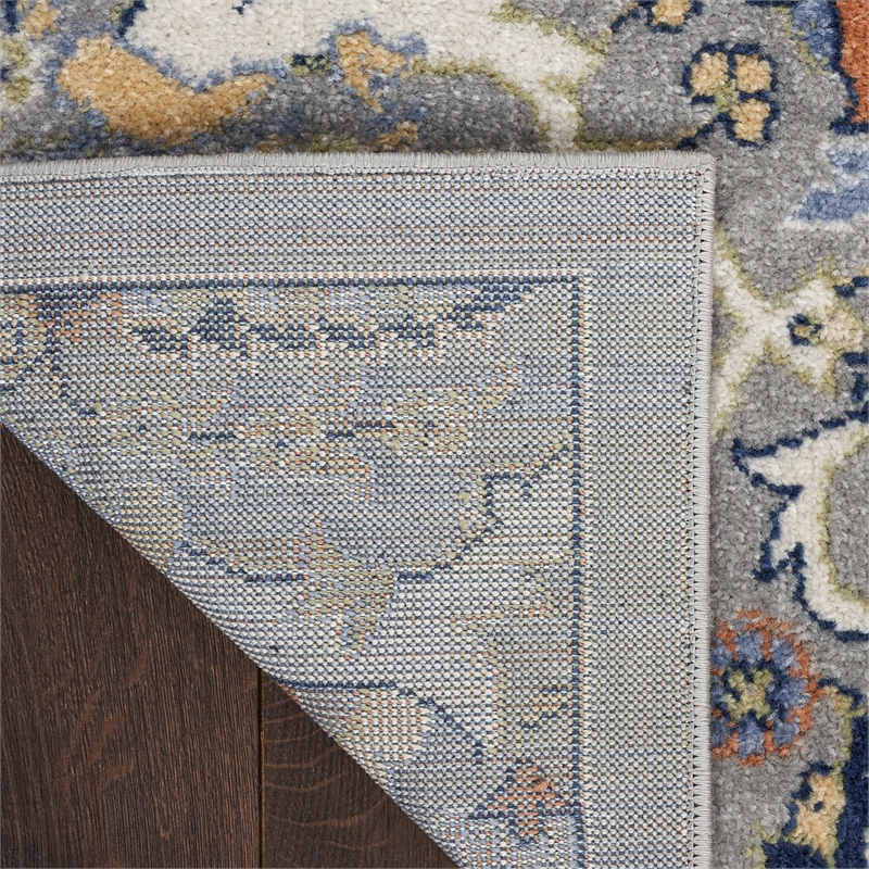 Nourison Allur 9' x 12' Gray Fabric Bohemian Area Rug (9' x 12')