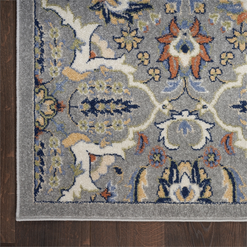 Nourison Allur 9' x 12' Gray Fabric Bohemian Area Rug (9' x 12')