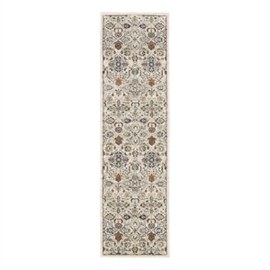 Nourison Allur 8' Runner Beige Fabric Bohemian Area Rug (8' Runner)