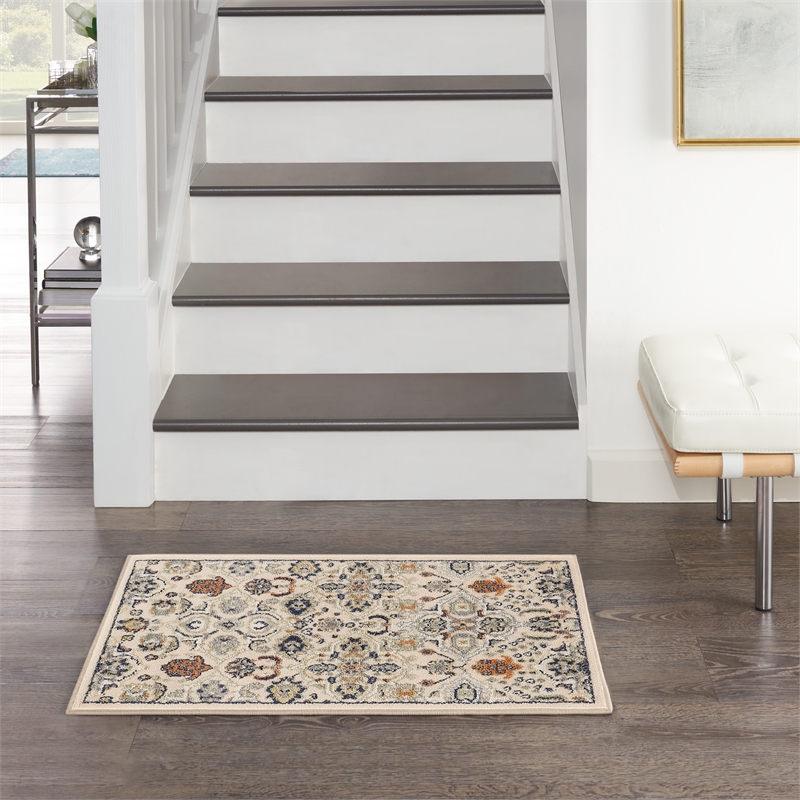 Nourison Allur 2' x 3' Beige Fabric Bohemian Area Rug (2' x 3')